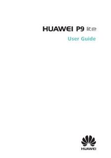 Huawei P9 Lite manual. Tablet Instructions.